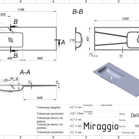 DELLA 1200 L MIRASOFT mosdó #4