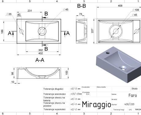 FARO MIRASOFT mosdó