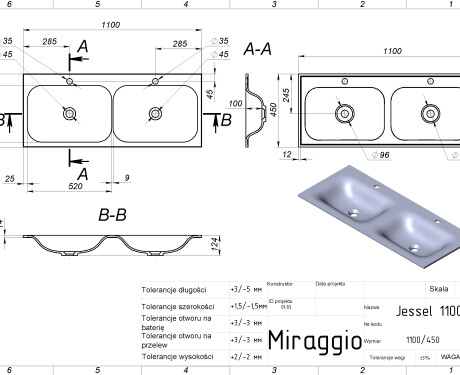 JESSEL 1200-2 MIRASOFT mosdó