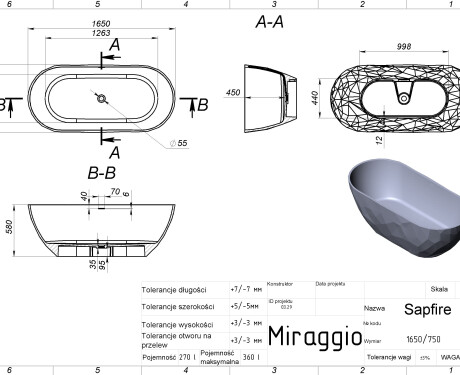 SAPFIRE MIRASOFT kád