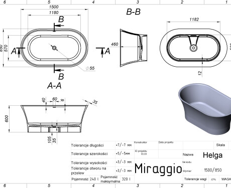 HELGA MIRASOFT kád