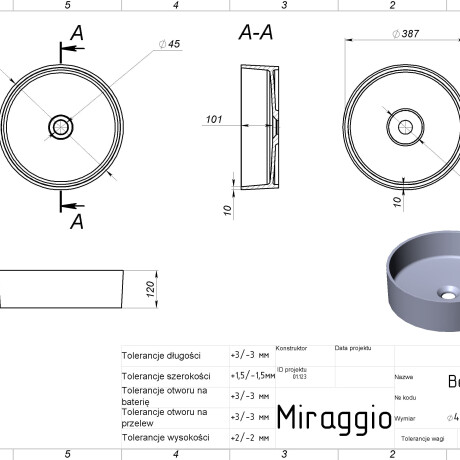 BERGAMO MIRASOFT mosdó #1