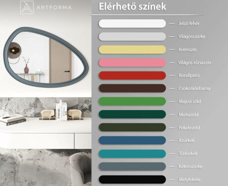 Aszimmetrikus tükör dekoratív MDF kerettel L304 #3