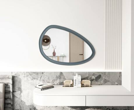 Aszimmetrikus tükör dekoratív MDF kerettel L304 #6