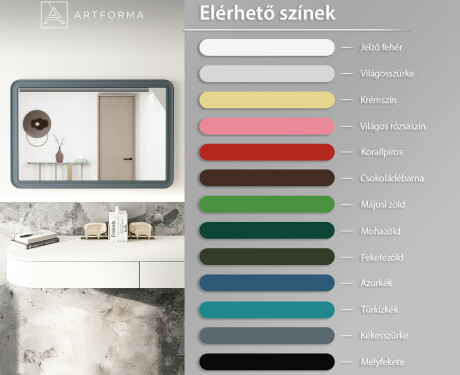 Lekerekített tükör MDF kerettel L299 #3