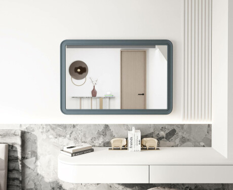 Lekerekített tükör MDF kerettel L299 #4