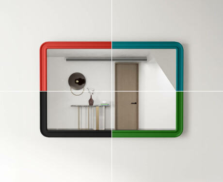 Lekerekített tükör MDF kerettel L299 #9
