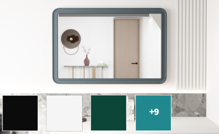 Lekerekített tükör MDF kerettel L299
