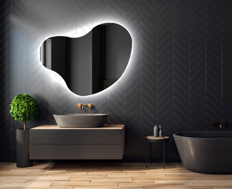 LED Fürdőszobai Tükör Irreguláris Formával N221 #2