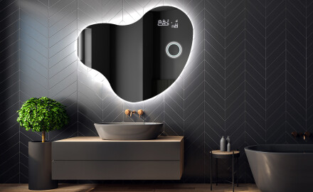 LED Fürdőszobai Tükör Irreguláris Formával N221