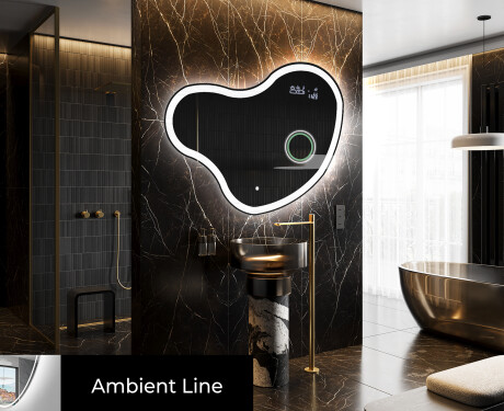 LED Fürdőszobai Tükör Irreguláris Formával N222 #3