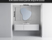LED Fürdőszobai Tükör Irreguláris Formával V221 #4