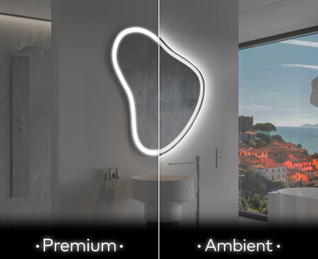 LED Fürdőszobai Tükör Irreguláris Formával V222