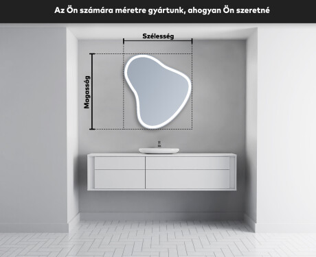 LED Fürdőszobai Tükör Irreguláris Formával V222 #5