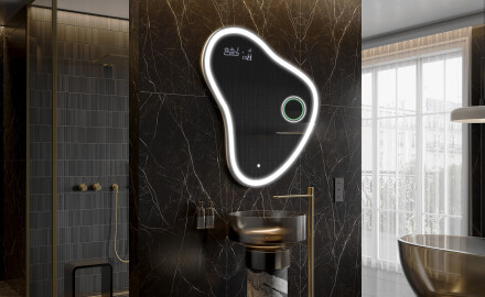 LED Fürdőszobai Tükör Irreguláris Formával V222