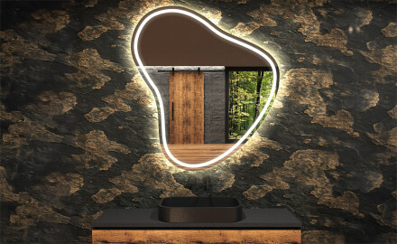 LED Fürdőszobai Tükör Irreguláris Formával V223