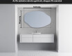 LED Fürdőszobai Tükör Irreguláris Formával O221 #3