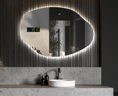 Álló fali tükör dekoráció LED O221 #6
