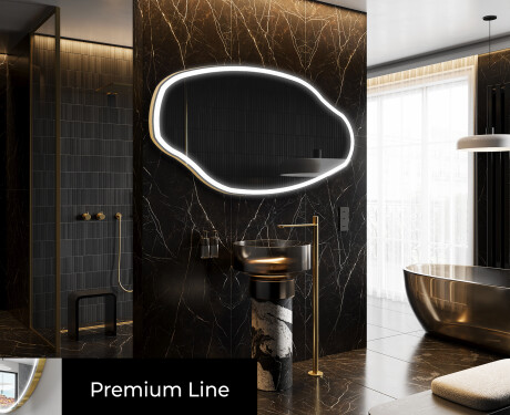 LED Fürdőszobai Tükör Irreguláris Formával O222 #4