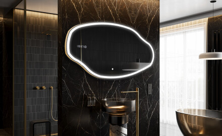 LED Fürdőszobai Tükör Irreguláris Formával O222