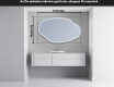 LED Fürdőszobai Tükör Irreguláris Formával O223 #5