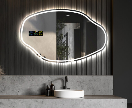 Álló fali tükör dekoráció LED O223 #6