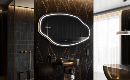 LED Fürdőszobai Tükör Irreguláris Formával O223