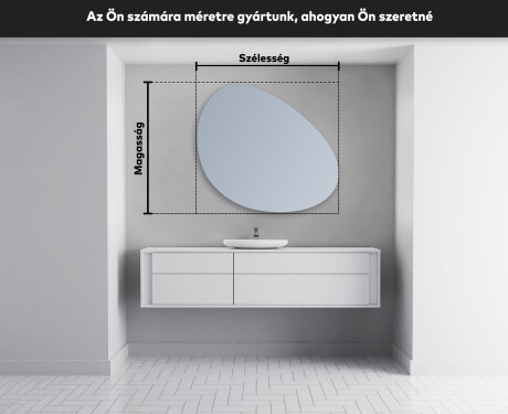 LED Fürdőszobai Tükör Irreguláris Formával H221 #4