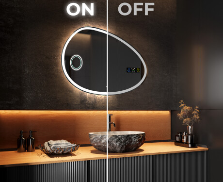 LED Fürdőszobai Tükör Irreguláris Formával H222 #3