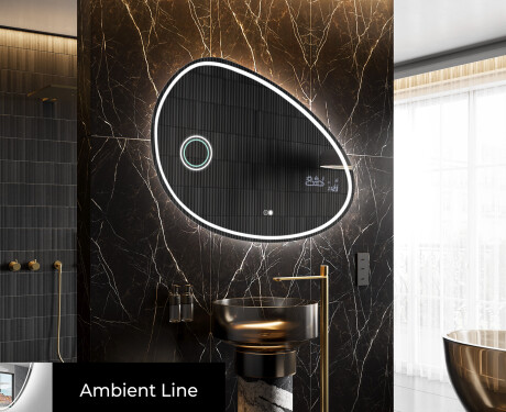 LED Fürdőszobai Tükör Irreguláris Formával H223