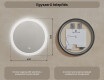 Kerek fürdőszobai tükrök LED világítással  - Dual color, Érintőkapcsoló, Tükörpárátlanító Fűtőfólia #8