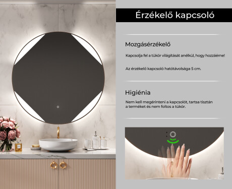 Fürdőszoba Tükör Világítással LED L114 #6