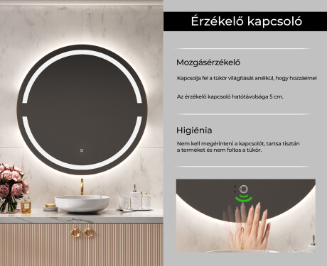 Fürdőszoba Tükör Világítással LED L118 #6