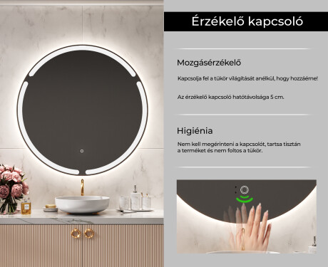 Fürdőszoba Tükör Világítással LED L119 #6