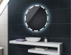 Ledes kerek fürdőszoba akkumulátor tükör L117 #2