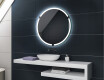 Ledes kerek fürdőszoba akkumulátor tükör L119 #2