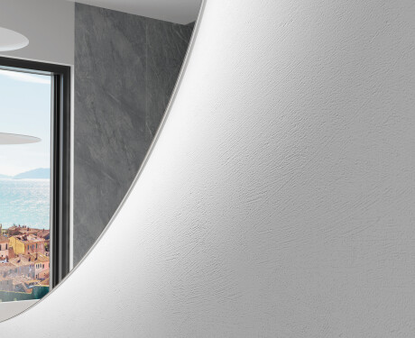 Elegáns LED Félkör alakú Tükör - Fürdőszobába A221 #2