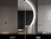 Elegáns LED Félkör alakú Tükör - Fürdőszobába A221 #3
