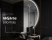 Elegáns LED Félkör alakú Tükör - Fürdőszobába A221 #6