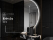 Elegáns LED Félkör alakú Tükör - Fürdőszobába A221 #7