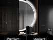 Elegáns LED Félkör alakú Tükör - Fürdőszobába A222