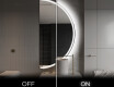 Elegáns LED Félkör alakú Tükör - Fürdőszobába A222 #3