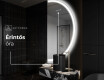 Elegáns LED Félkör alakú Tükör - Fürdőszobába A222 #8