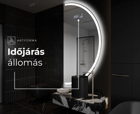 Elegáns LED Félkör alakú Tükör - Fürdőszobába A222 #6
