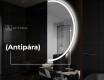 Elegáns LED Félkör alakú Tükör - Fürdőszobába A222 #8