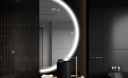 Elegáns LED Félkör alakú Tükör - Fürdőszobába A222