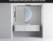 Elegáns LED Félkör alakú Tükör - Fürdőszobába A223 #5