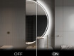 Elegáns LED Félkör alakú Tükör - Fürdőszobába A223 #3