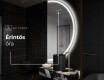 Elegáns LED Félkör alakú Tükör - Fürdőszobába A223 #8