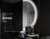 Elegáns LED Félkör alakú Tükör - Fürdőszobába A223 #7